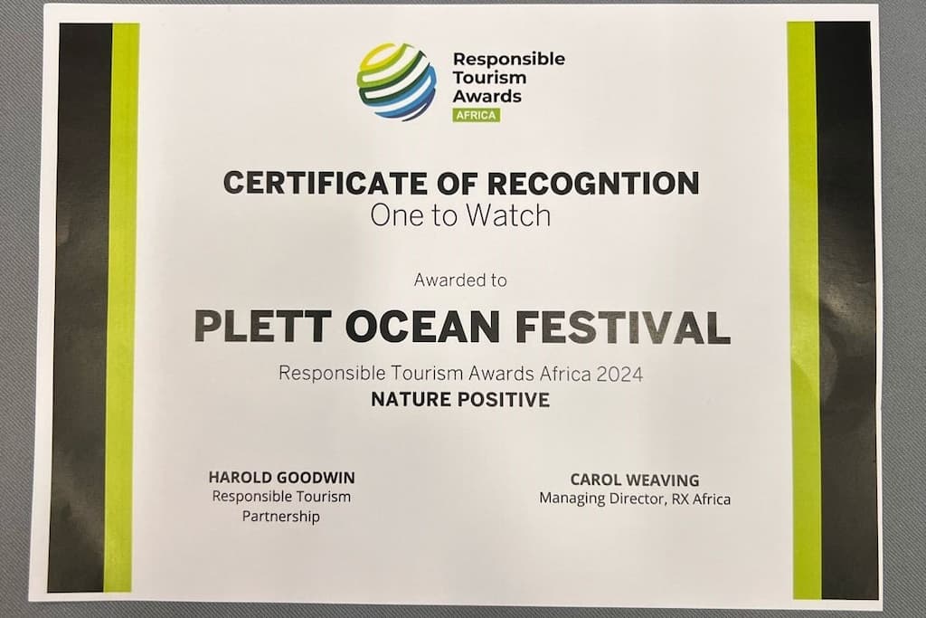 _Plett Ocean Festival Responsible Tourism Award1